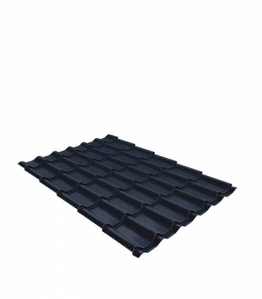 Металлочерепица 1,18х2,25 м  толщина 0,5 мм Стальной Бархат/Rooftop Matte графитовый серый RAL 7024